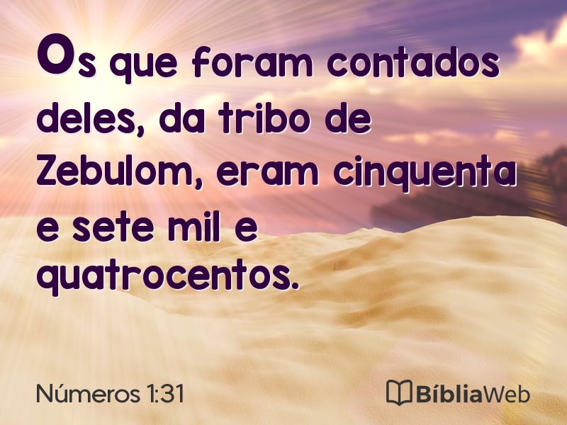 Números 1:31 em imagem para compartilhar