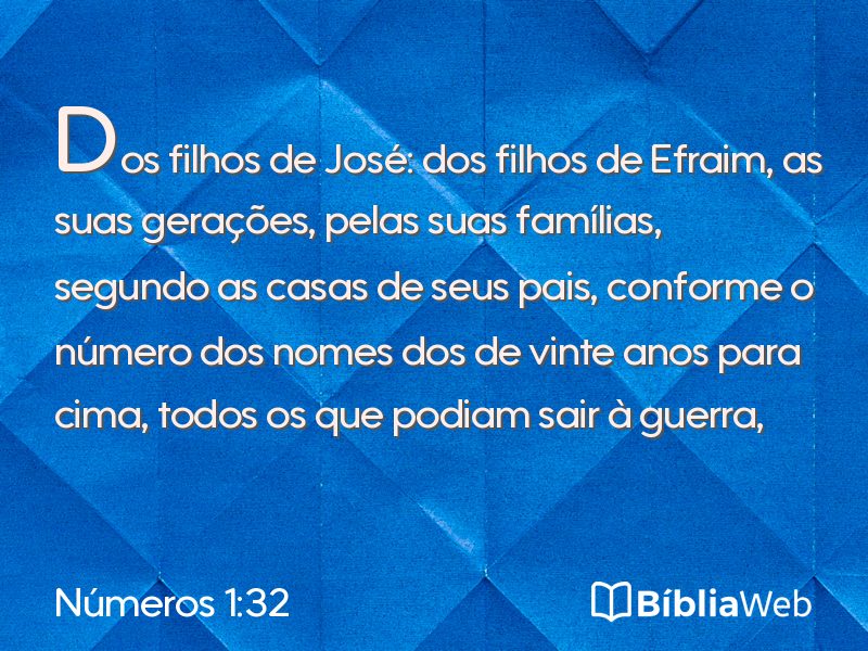 Números 1:32 em imagem para compartilhar