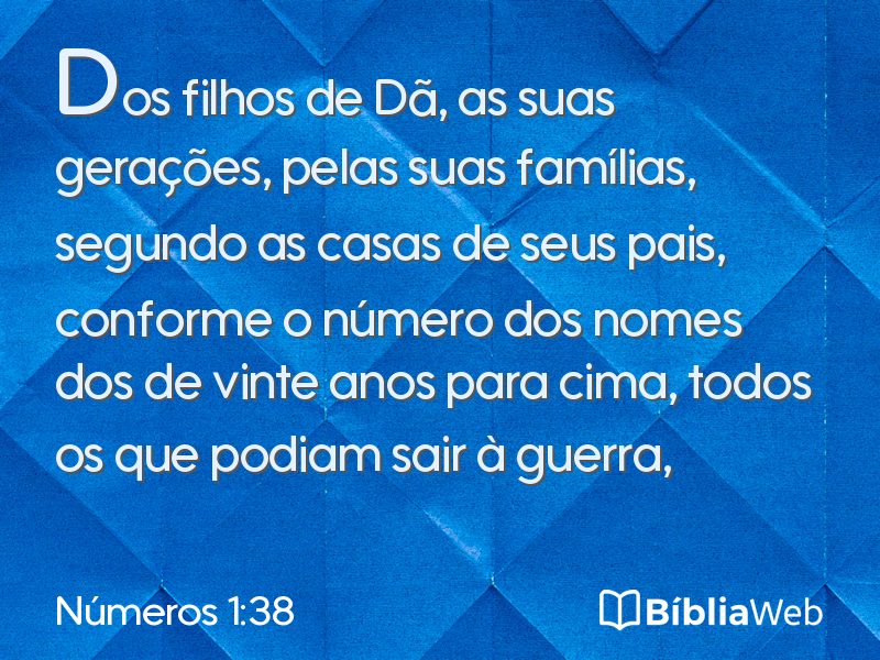 Números 1:38 em imagem para compartilhar