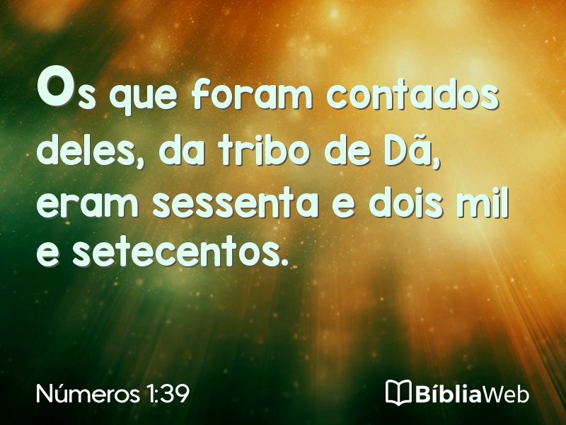 Números 1:39 em imagem para compartilhar
