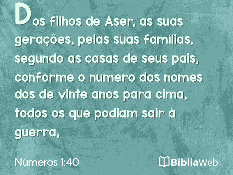 Números 1:40 em imagem para compartilhar