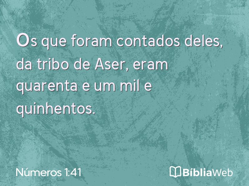 Números 1:41 em imagem para compartilhar