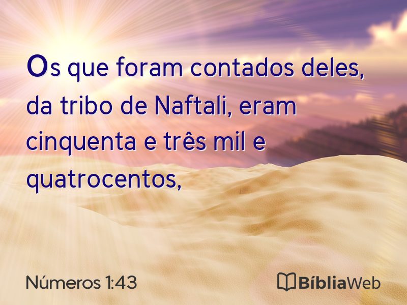 Números 1:43 em imagem para compartilhar