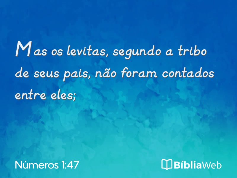 Números 1:47 em imagem para compartilhar