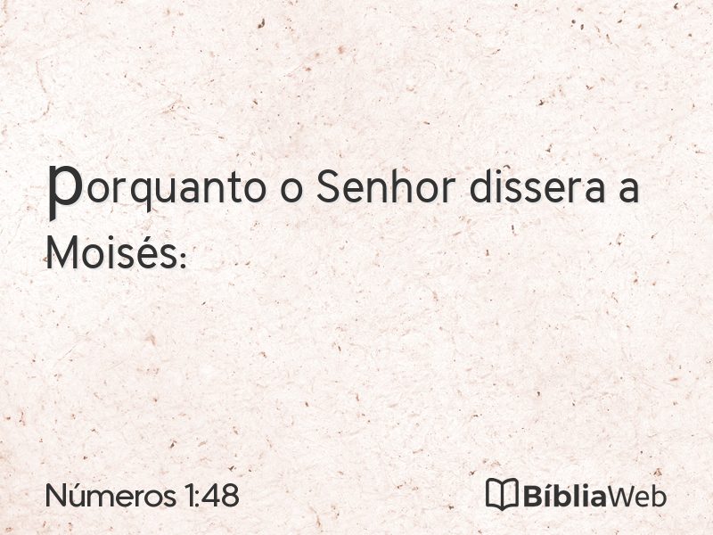 Números 1:48 em imagem para compartilhar