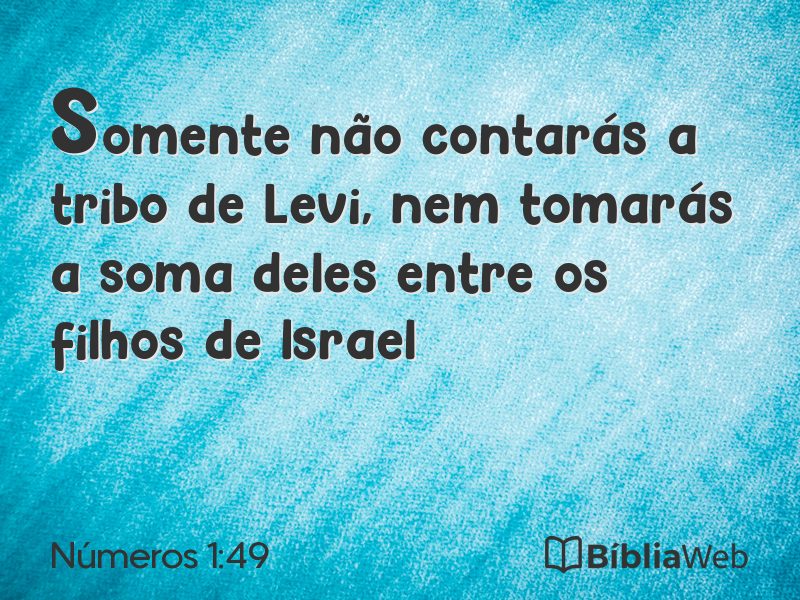 Números 1:49 em imagem para compartilhar