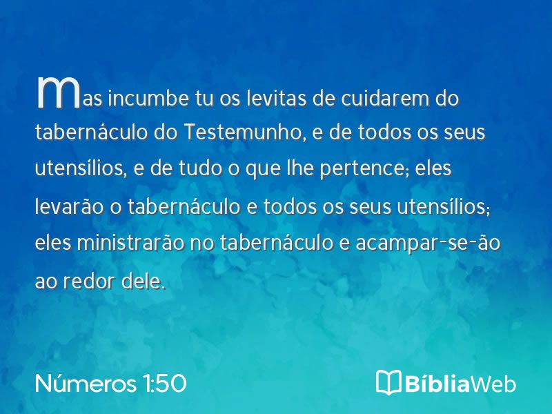 Números 1:50 em imagem para compartilhar