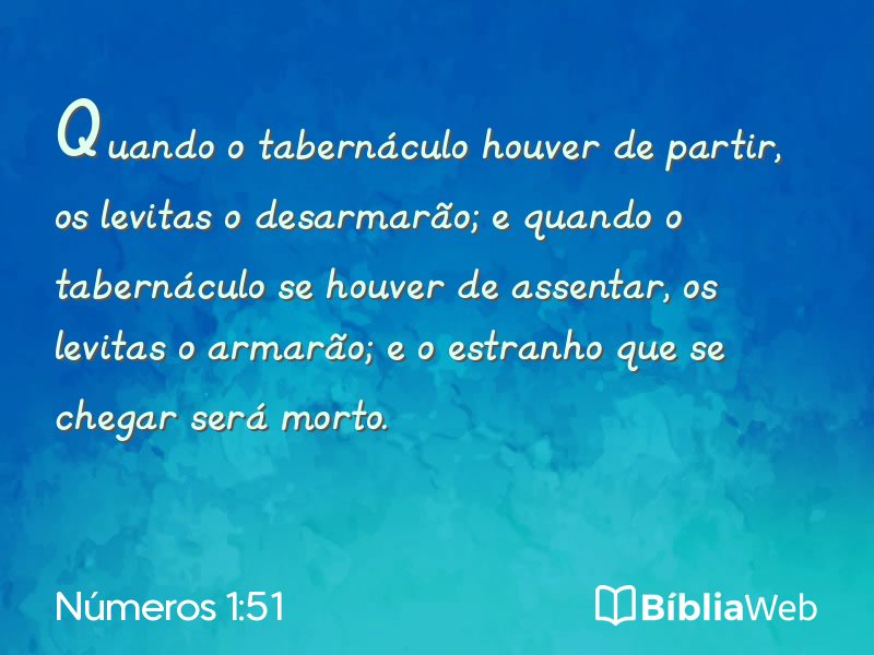 Números 1:51 em imagem para compartilhar