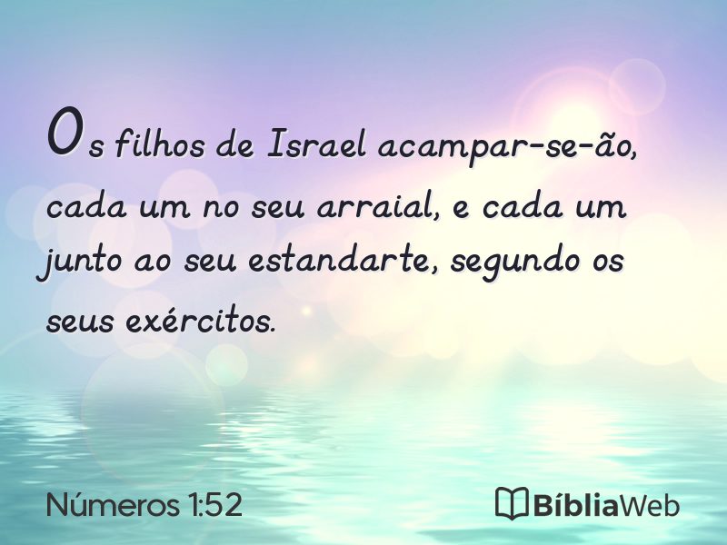 Números 1:52 em imagem para compartilhar