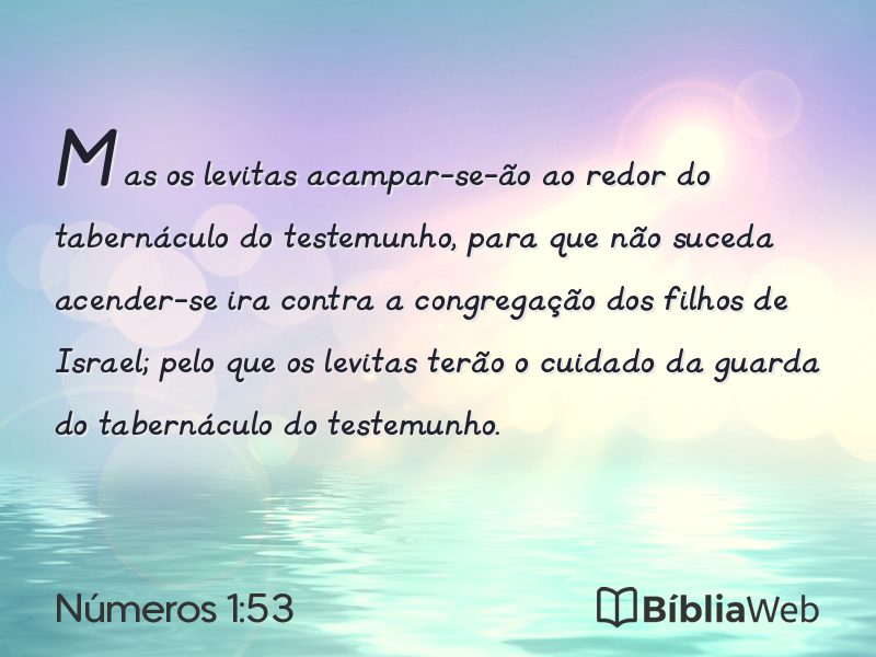Números 1:53 em imagem para compartilhar