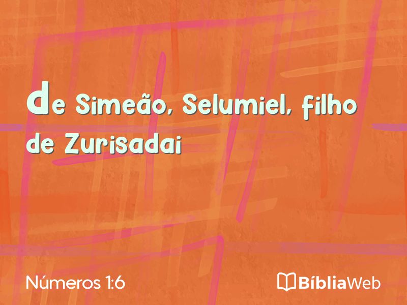 Números 1:6 em imagem para compartilhar