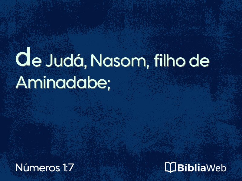 Números 1:7 em imagem para compartilhar