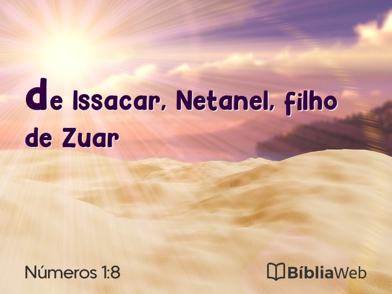 Números 1:8 em imagem para compartilhar