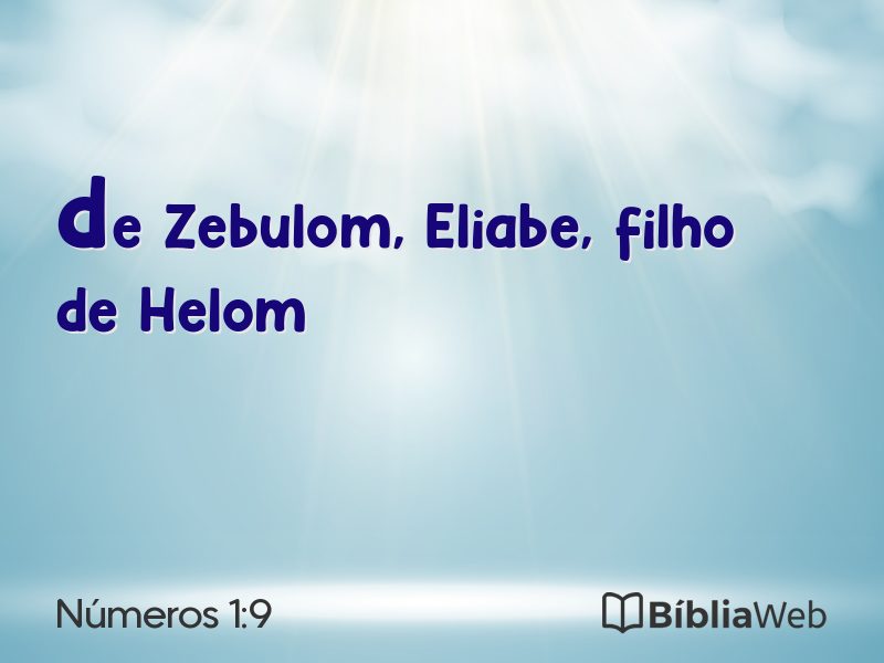 Números 1:9 em imagem para compartilhar