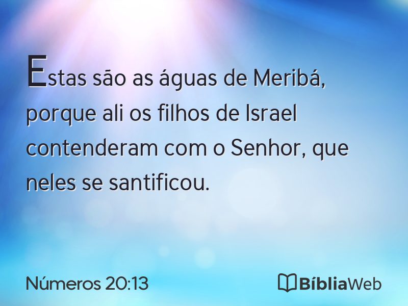 Números 20:13 em imagem para compartilhar