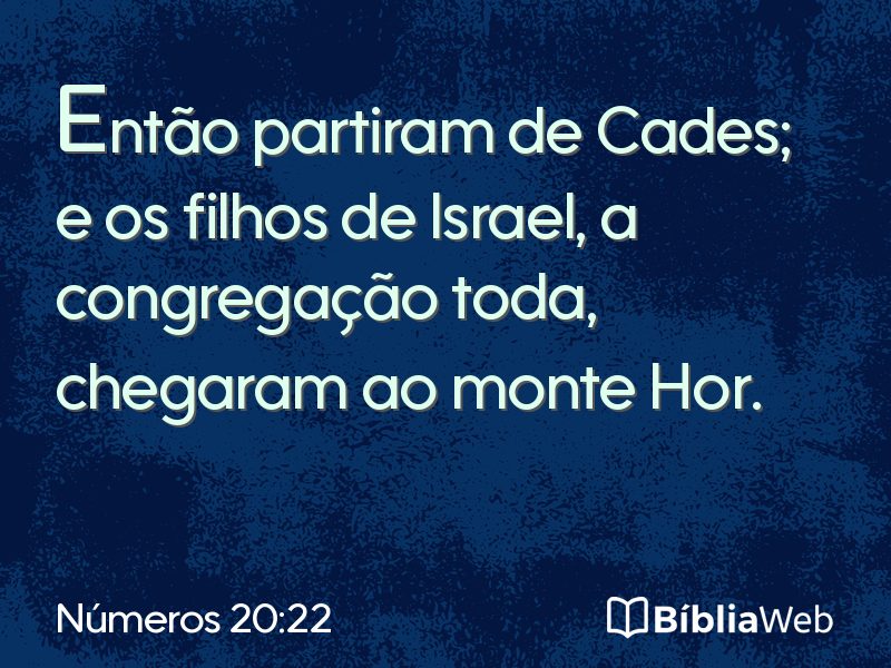 Números 20:22 em imagem para compartilhar