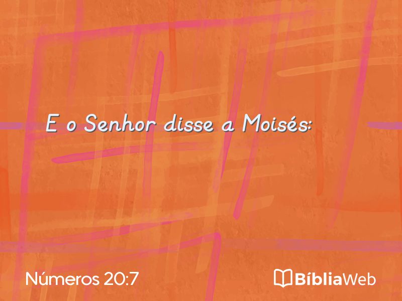 Números 20:7 em imagem para compartilhar