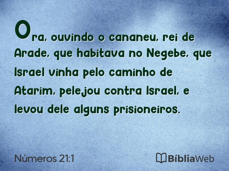 Números 21:1 em imagem para compartilhar