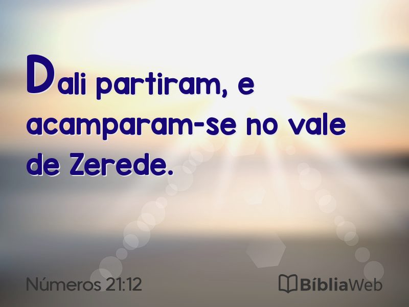 Números 21:12 em imagem para compartilhar