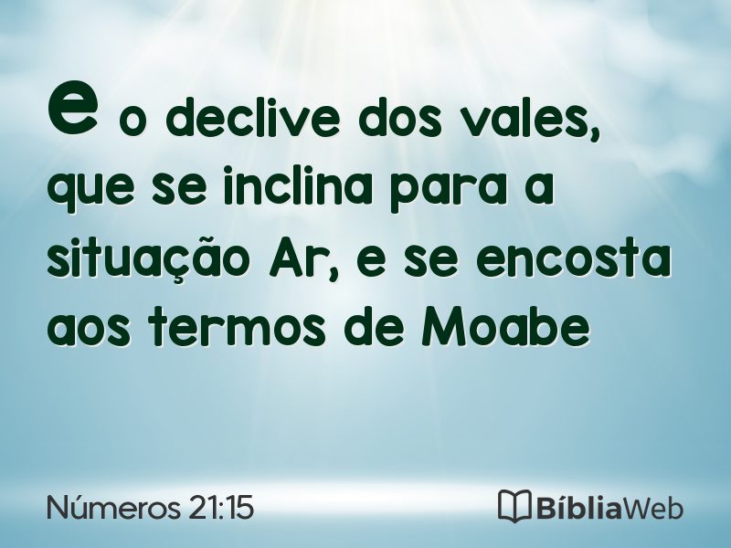 Números 21:15 em imagem para compartilhar