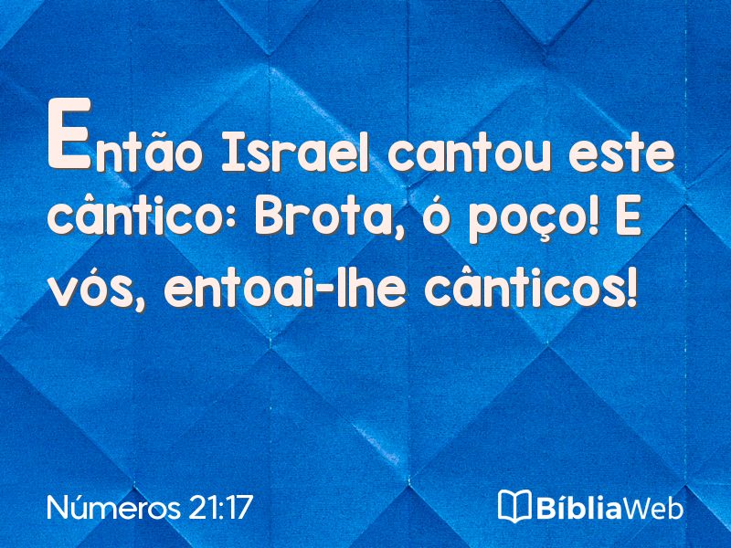 Números 21:17 em imagem para compartilhar