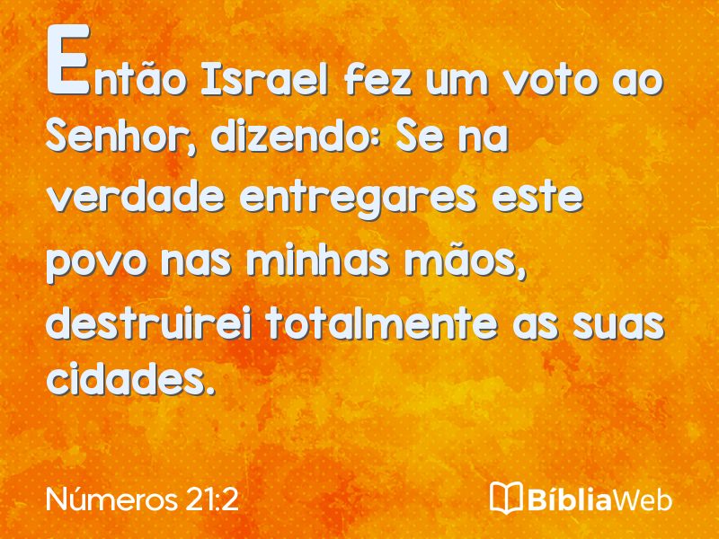 Números 21:2 em imagem para compartilhar