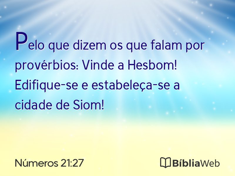 Números 21:27 em imagem para compartilhar