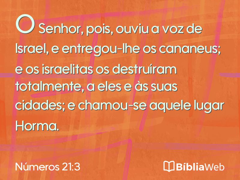 Números 21:3 em imagem para compartilhar
