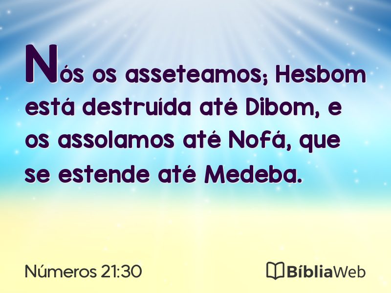 Números 21:30 em imagem para compartilhar