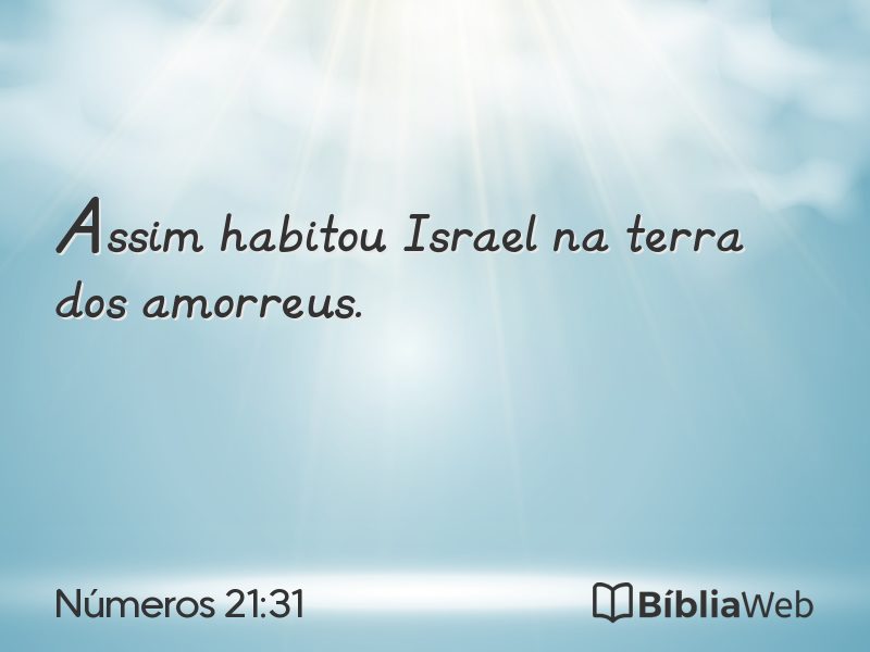 Números 21:31 em imagem para compartilhar