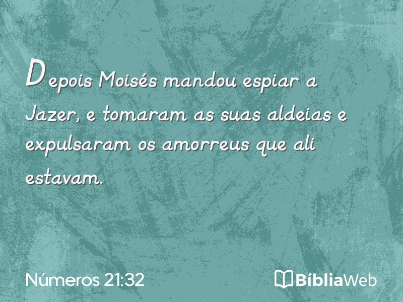Números 21:32 em imagem para compartilhar