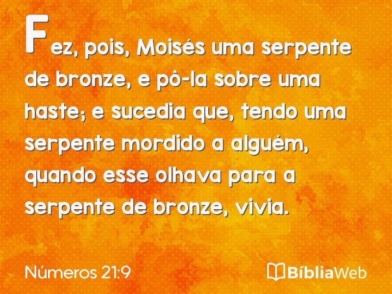 Números 21:9 em imagem para compartilhar