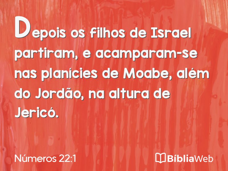 Números 22:1 em imagem para compartilhar