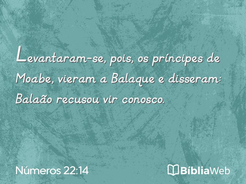 Números 22:14 em imagem para compartilhar
