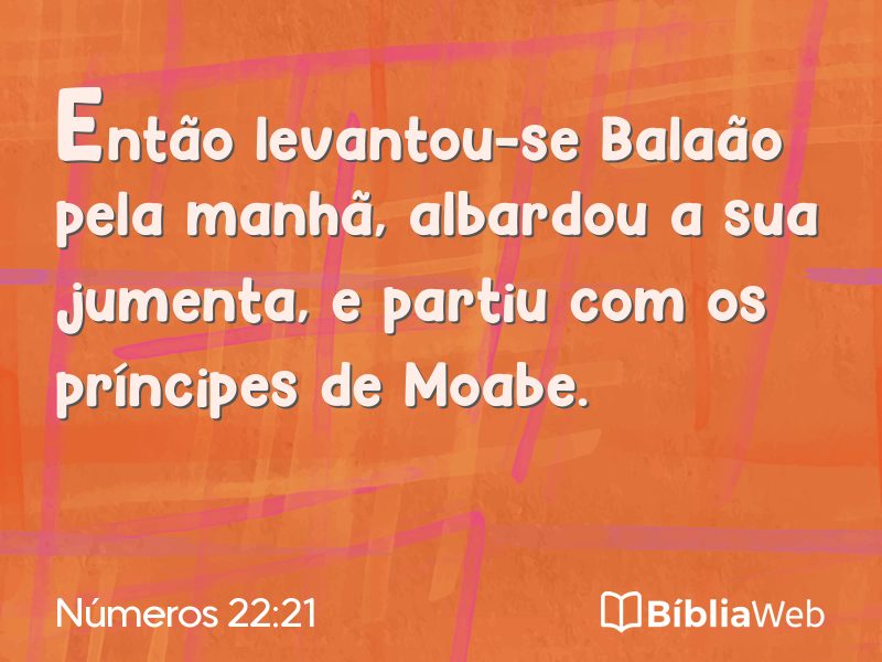 Números 22:21 em imagem para compartilhar
