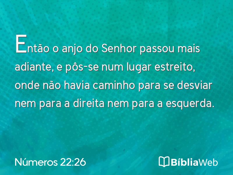 Números 22:26 em imagem para compartilhar