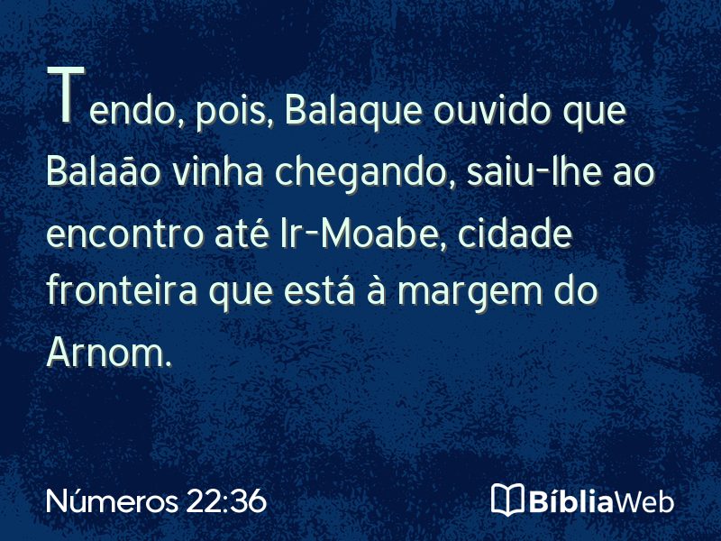 Números 22:36 em imagem para compartilhar