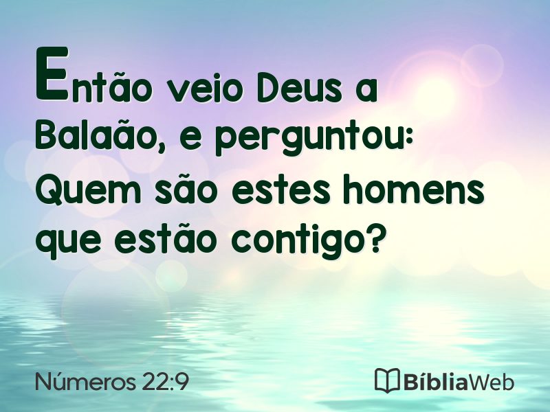 Números 22:9 em imagem para compartilhar