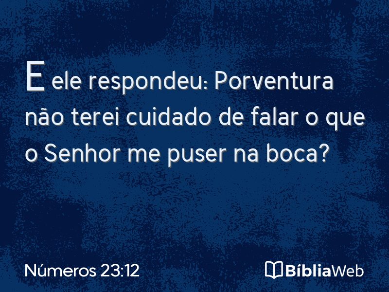 Números 23:12 em imagem para compartilhar