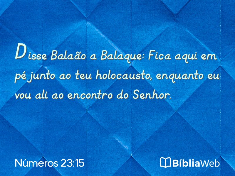 Números 23:15 em imagem para compartilhar