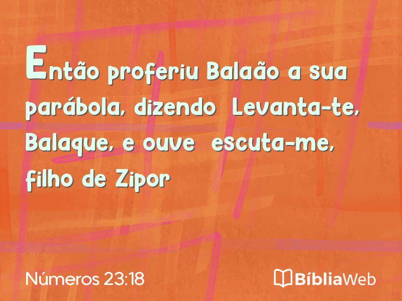 Números 23:18 em imagem para compartilhar