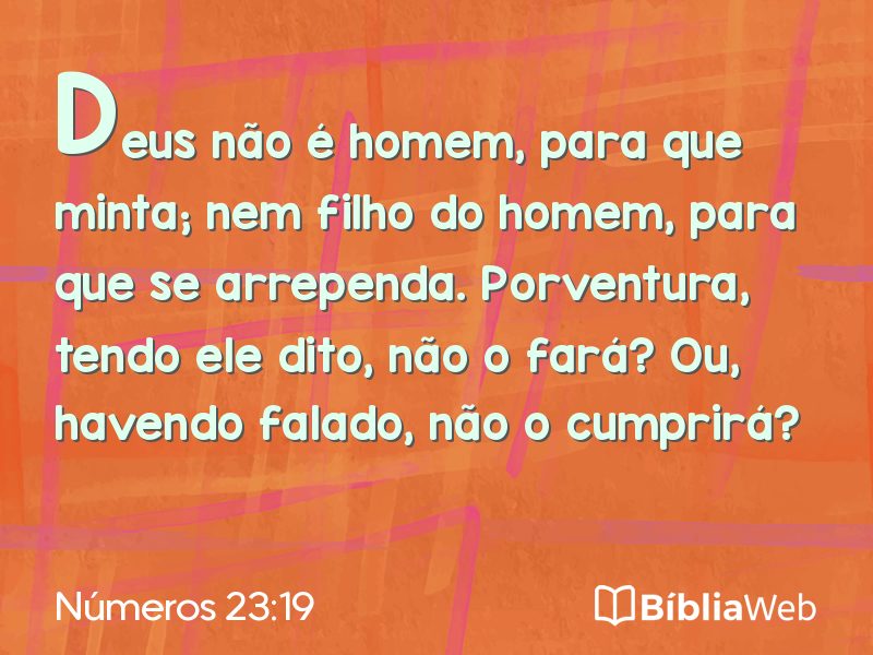 Números 23:19 em imagem para compartilhar