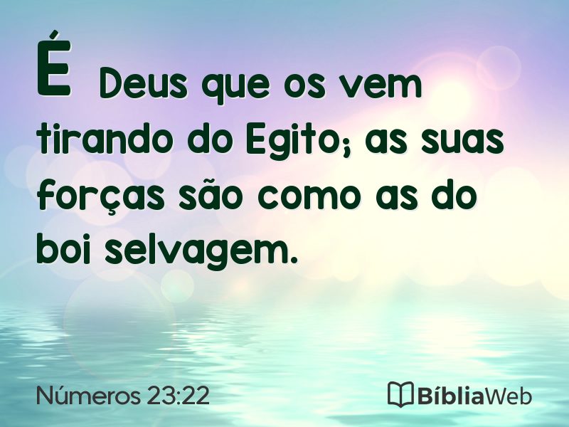 Números 23:22 em imagem para compartilhar