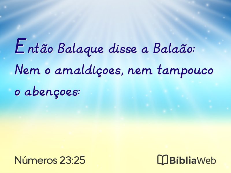 Números 23:25 em imagem para compartilhar