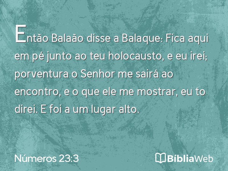 Números 23:3 em imagem para compartilhar