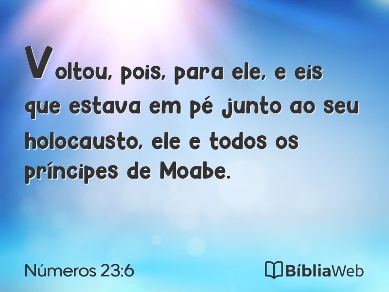 Números 23:6 em imagem para compartilhar