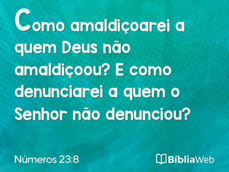Números 23:8 em imagem para compartilhar