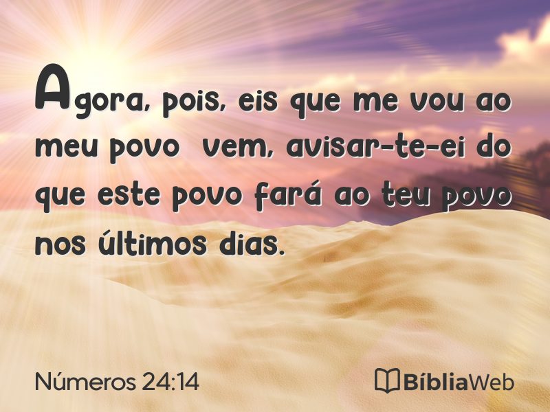 Números 24:14 em imagem para compartilhar