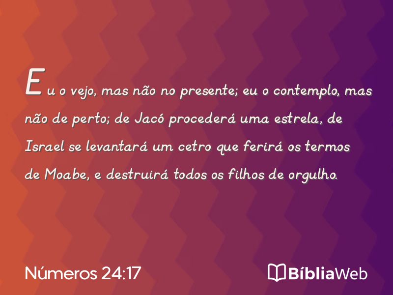 Números 24:17 em imagem para compartilhar