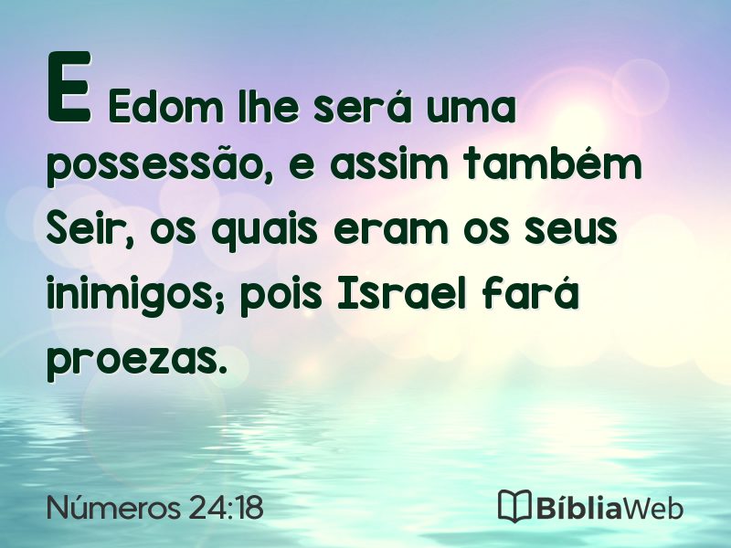 Números 24:18 em imagem para compartilhar